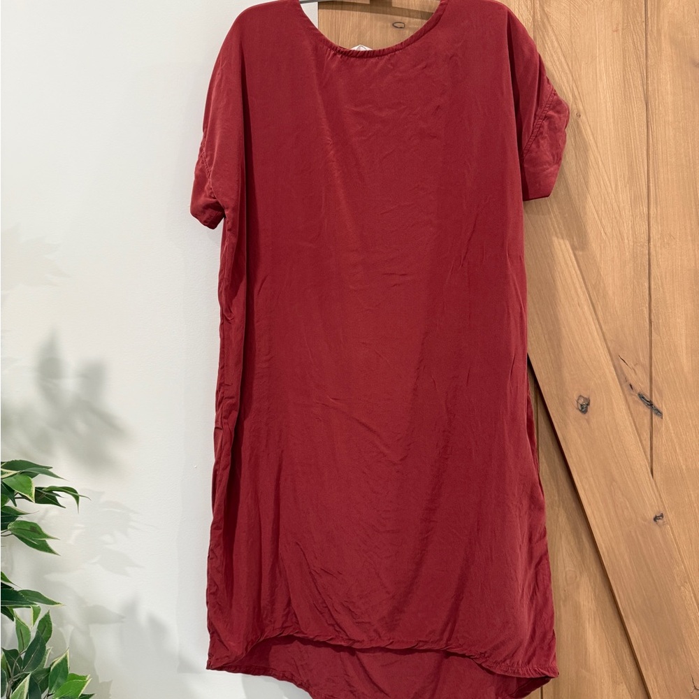 Elizabeth Suzann Georgia Dress in Rust Silk Crepe - Rust / OS Minus
